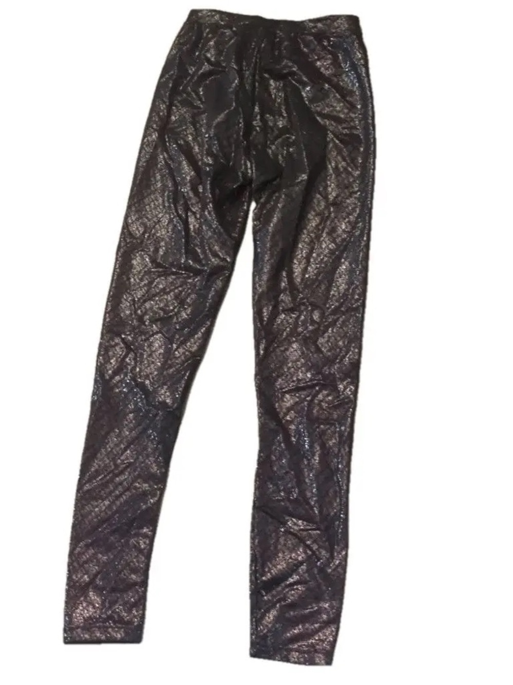 SKIMS size M Shimmery Metallic Black Leggings